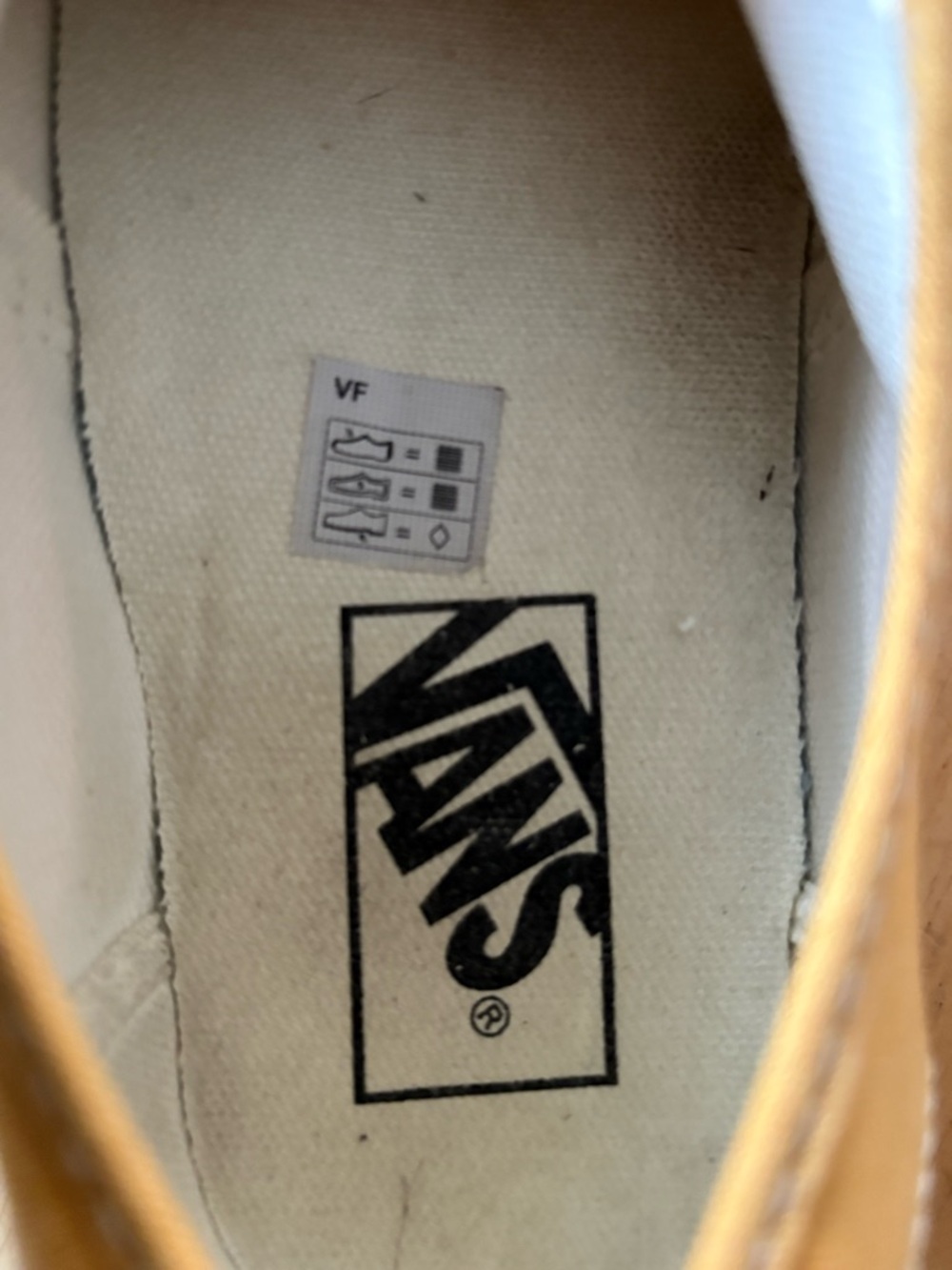 Vans Yellow Canvas Sneakers with White Insole and Black Logo - Picture 5 of 8